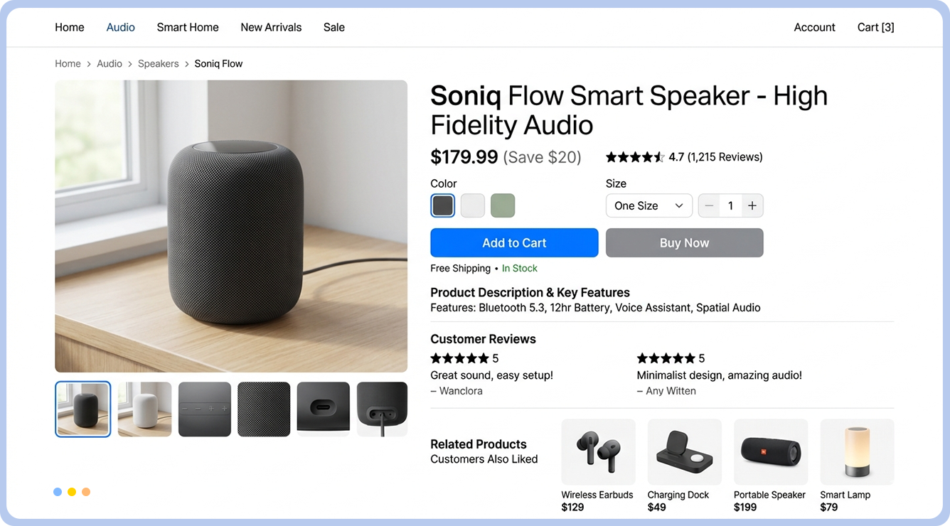 product page ui design