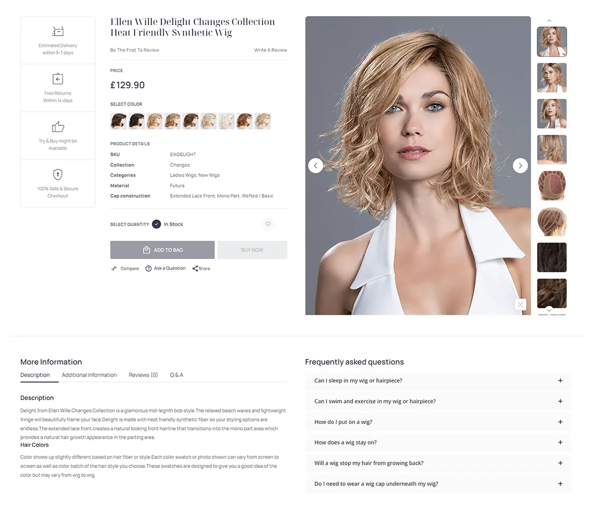 full details in product catalog